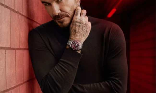 David Beckham strikes a pose