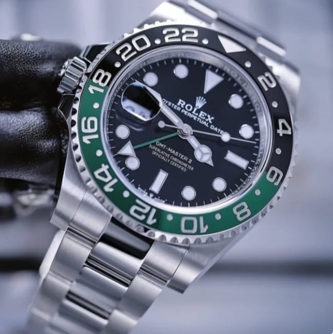 The Rolex GMT-Master II with a black-and-green bezel