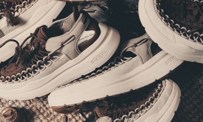 pile of keen sneakers