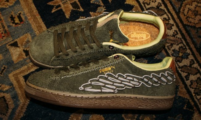 pair of Bodega/PUMA sneakers