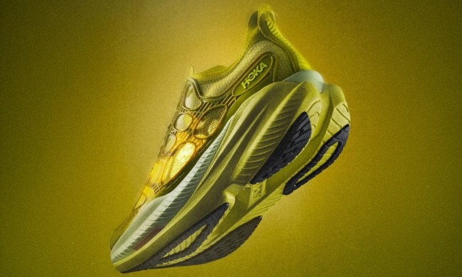 green hoka mach x caged