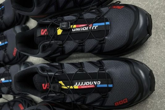black jjjjound and salomon sneakers