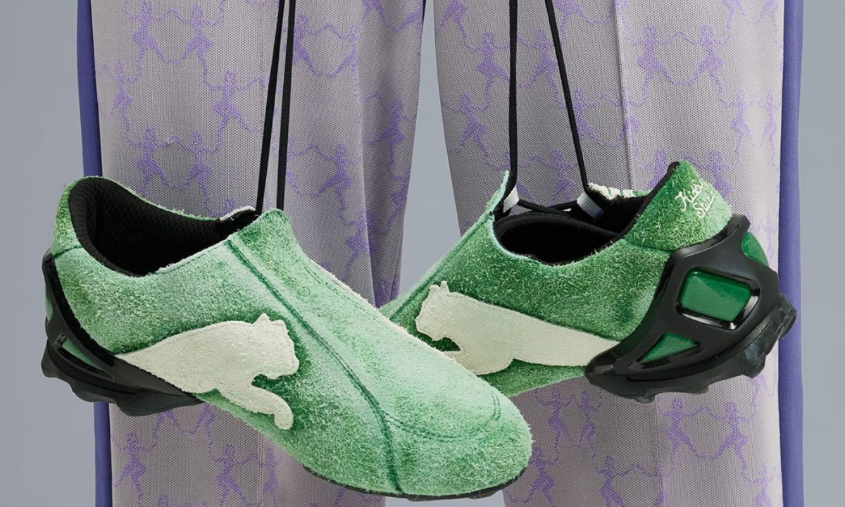 puma green suede sneaker