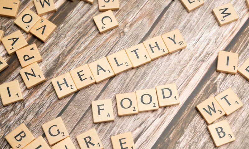 Healthy food word