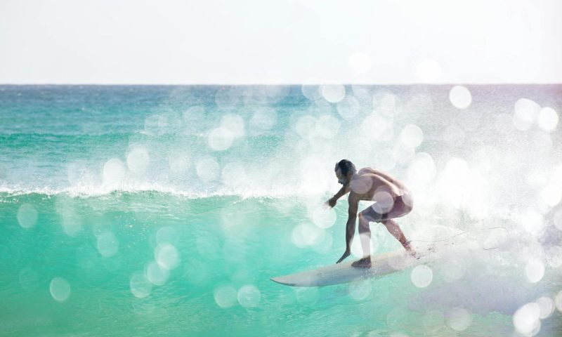 man surfing
