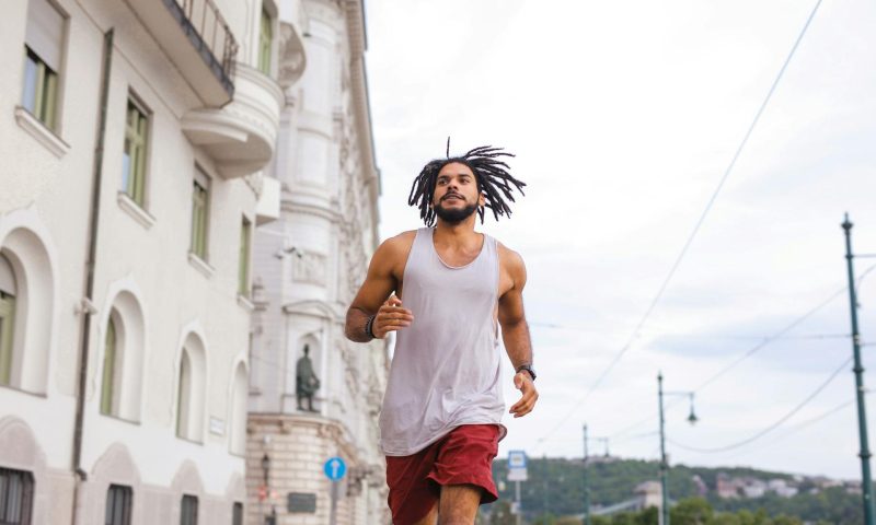 man running outdoors
