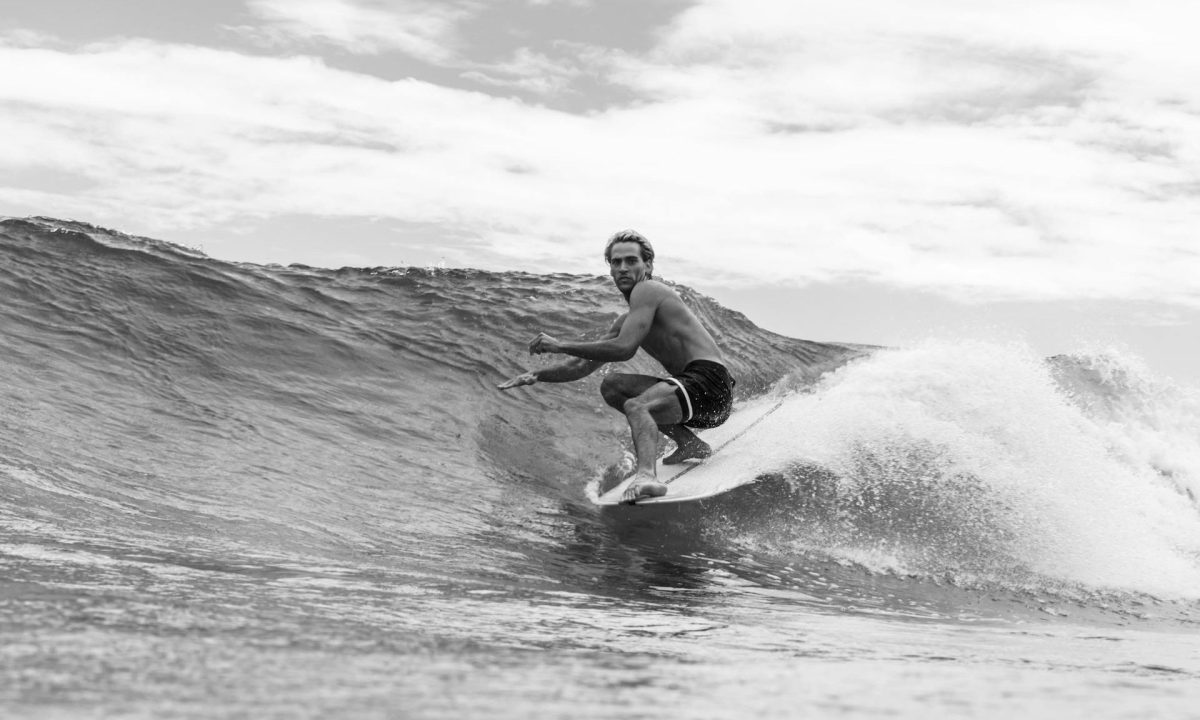 man surfing