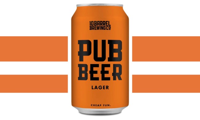 Pub Beer orange can.