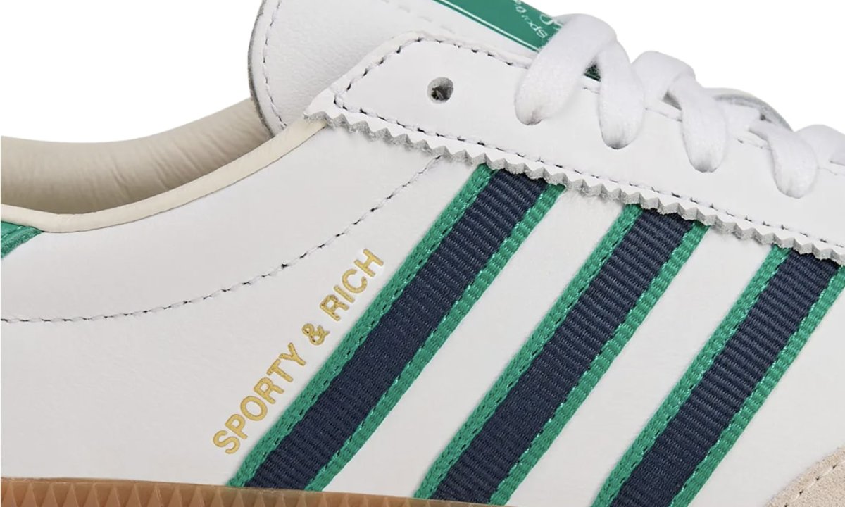close up on adidas sporty and rich samba