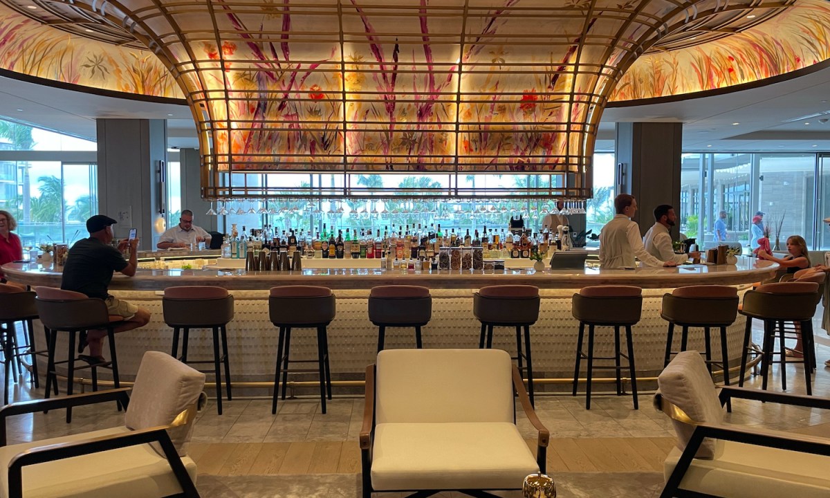 The lobby bar at St. Regis Longboat Key Resort.