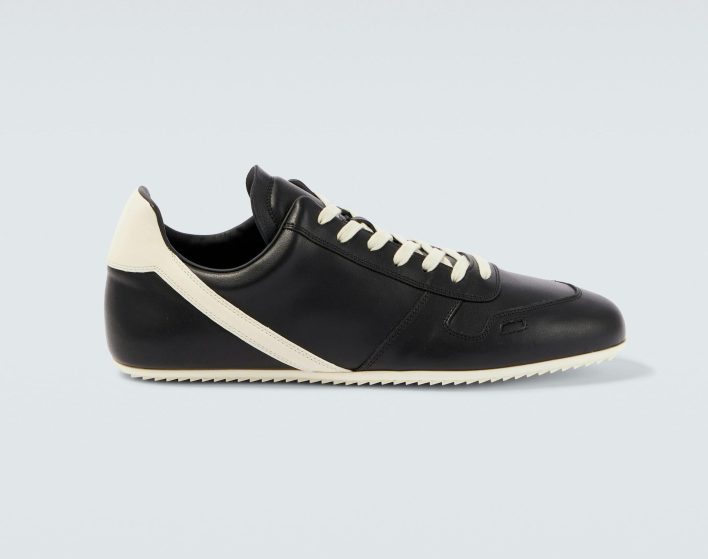 black rick owens minimalist sneaker