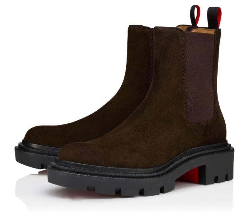brown christian louboutin boots