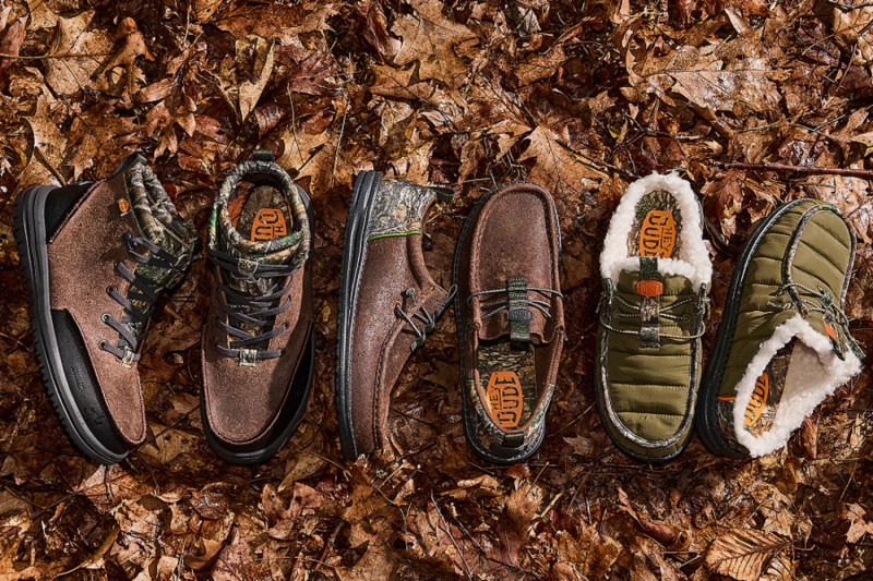 lineup of heydude x realtree