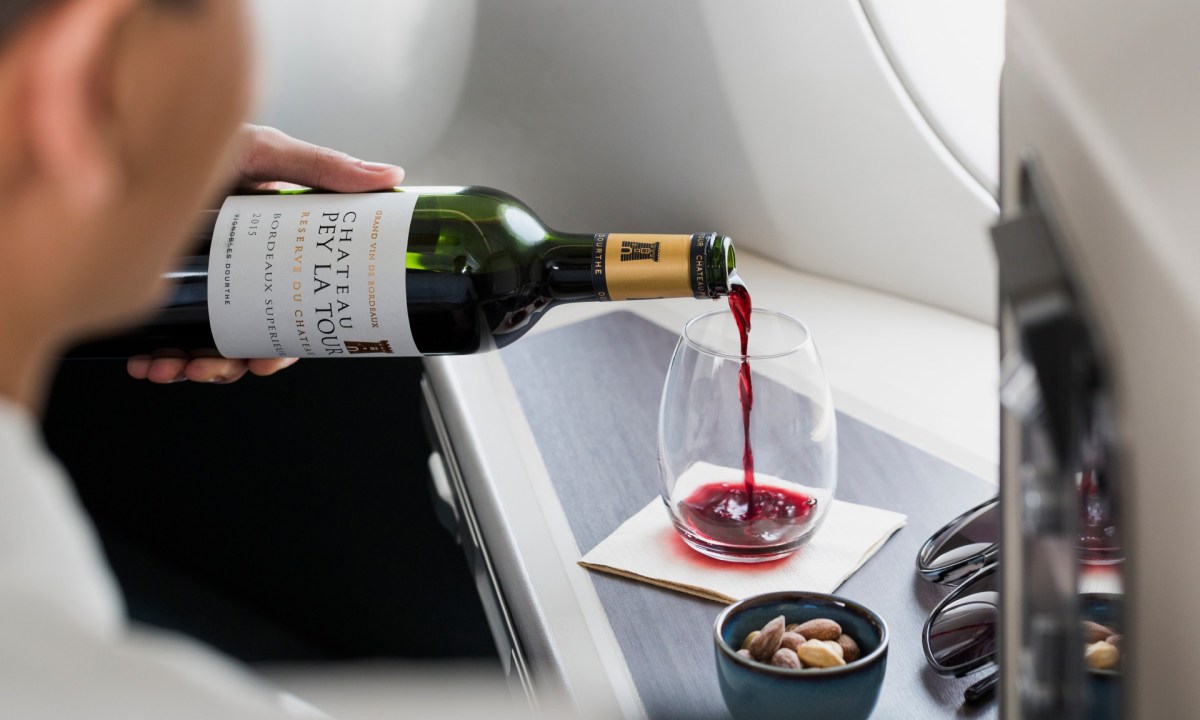 Cathay Pacific red wine