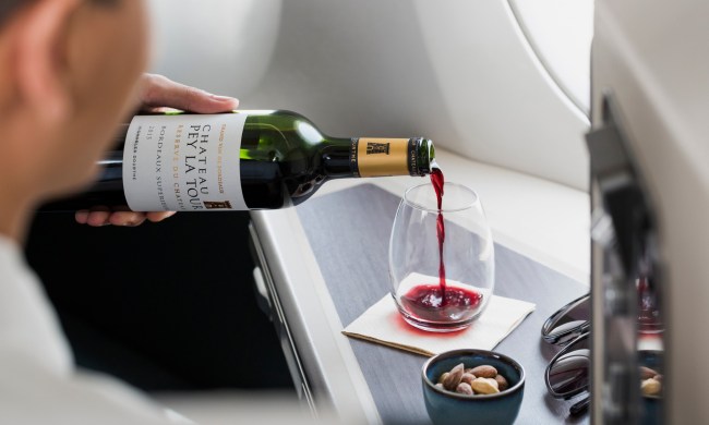Cathay Pacific red wine