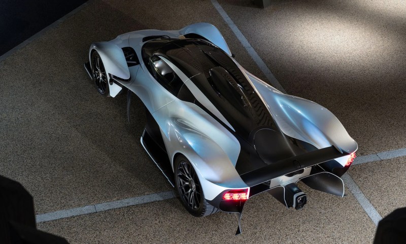 Daniel Ricciardo Aston Martin Valkyrie left rear three quarter view.