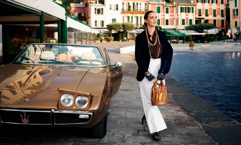 Maserati Ghibli Spyder with Acqua di Parma model and product.