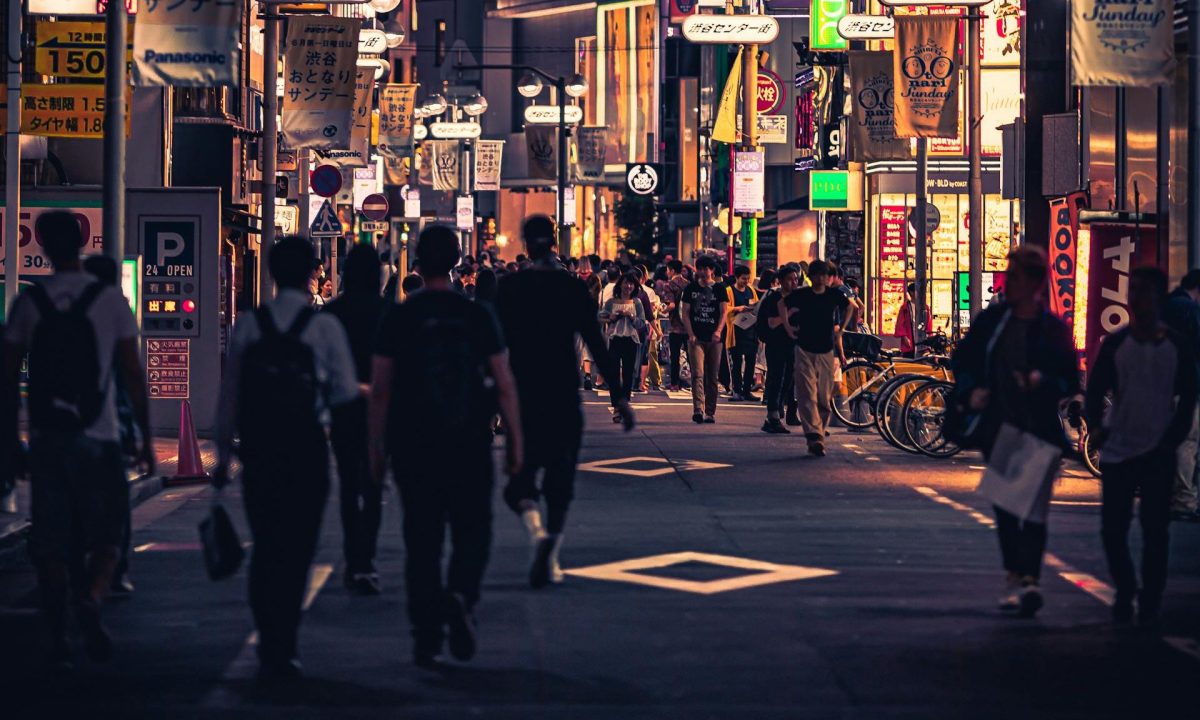 people walking in the city