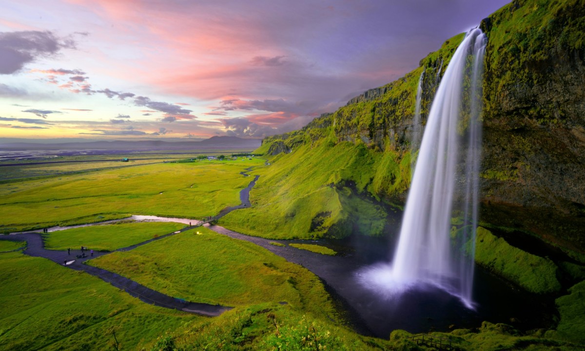 Iceland waterfall