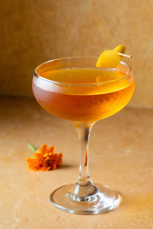 Spicy Cempasúchil cocktail.